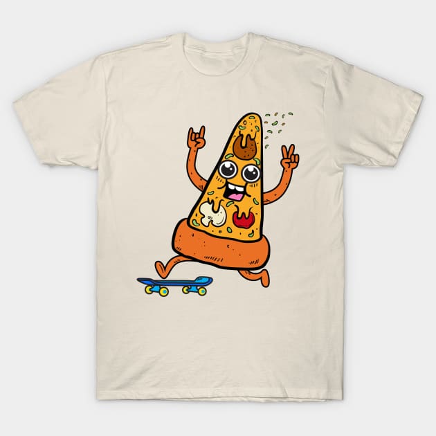 Pizza Rocks!! T-Shirt by Plushism